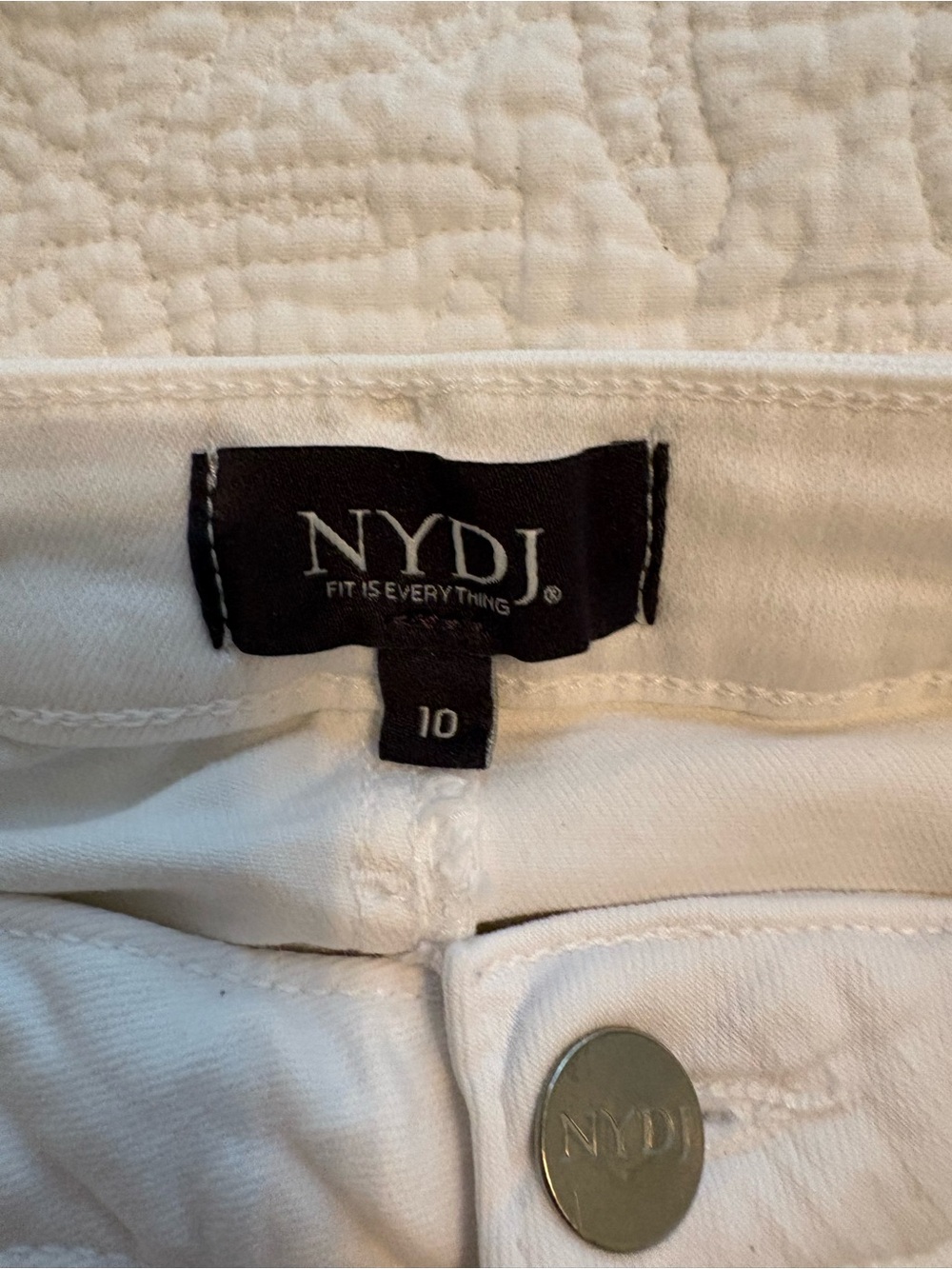 NYDJ Women’s White Straight-Leg Jeans - Picture 6 of 7